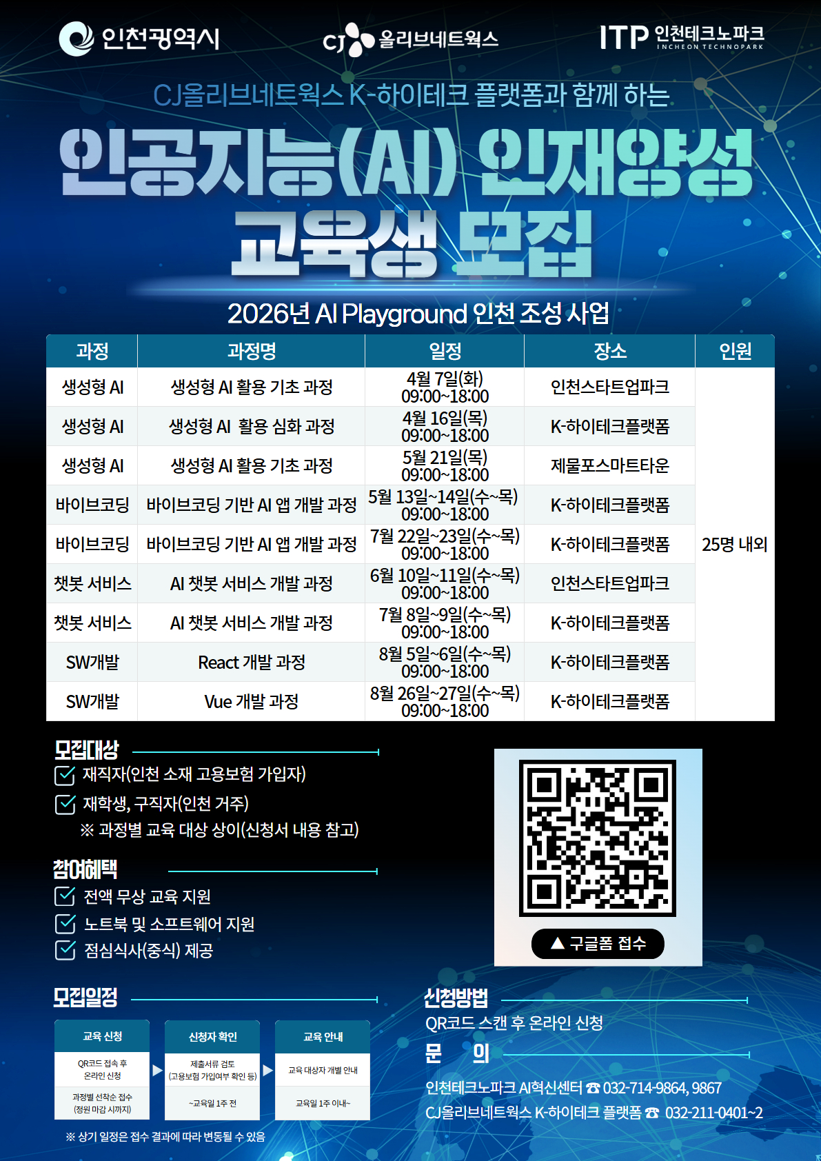 인공지능(AI)인재양성 교육생 모집